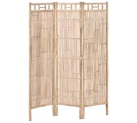 3-Panel Garden Privacy Screen CEFALU Folding Light Brown