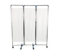 3-Panel Rolling Medical Privacy Screen On Wheels, 180cm High Foldable Room Divider For Clinics/Wards/Exam Rooms(White)