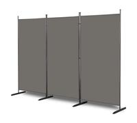 3 Panel Room Divider, 6FT Room Dividers Free Standing, Portable Folding Privacy Screen Wall Room Partition Separator for Living Room, Bedroom, Dining Room, Office, Restaurant, Hospital (Grey)