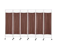3-Panel Room Divider, 6ft Tall Privacy Screen with 360° Wheels, Freestanding Partition for Office & Beauty Salons, Easy to Clean, Color 4