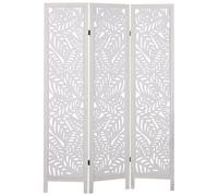 Beliani 3 Panel Room Divider Melago White 122 Cm 170 Cm