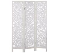 Beliani 3 Panel Room Divider Melago White 122 Cm 170 Cm