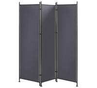 3 Panel Room Divider NARNI 160 cm 170 cm Grey