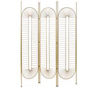 3 Panel Room Divider NOALE 135 cm 170 cm Gold