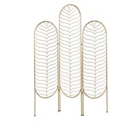 Beliani 3 Panel Room Divider PESCIA Gold 120 cm 160 cm, Gold