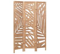 Beliani 3 Panel Room Divider Vernago Light Brown 122 Cm 170 Cm