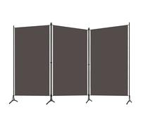 vidaXL 3-Panel Room Divider Anthracite 260x180 cm Partition Screen Separator