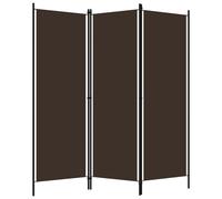 vidaXL 3-Panel Room Divider Brown 150x180 cm