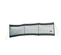 3 Panel Steel Pole Windbreak Shelter 1.4m by 5m Grey Window Screen Folding
