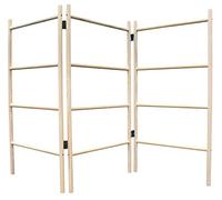 3-Panel Wooden Clothes Horse Airer - Quality, Folding Laundry Dryer