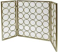 3 Panels Fireplace Screen, Decorative Fire Guard, Guard Fence Wrought Iron Fireplace, Large Metal Decor Mesh Cover For Indoor Outdoor Accessories small gift