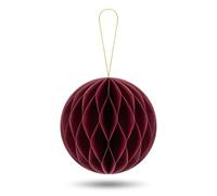 3 Paper Honeycomb Decorations | Honeycomb Baubles for a Wedding or Party Display | Scandi | Minimalist Paper Baubles | Vintage Ornaments | Paper Balls Decorations | Red Burgundy Baubles