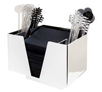 Beaumont Bar Organiser Chrome Chrome Organiser with 3 Compartments for Bar Essen