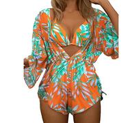 3 -part Swimwear, Polyester 3 women's Bathing for a Pool Party (L)
