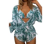 3 -part Swimwear, Polyester 3 women's Bathing for a Pool Party (XL)