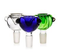 3 Pas Three-Colour Glass Bong Bowl for Bong Pipe 14.5mm Smoking Bong Head Glass Pipe Filter Bubbler Hookah Water Bong Bowl 14.4mm Replacement Parts