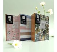 3 Patterned 6x4 Photo Album 100 Pocket Slip In Photo Holder Book