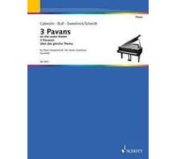 3 Pavans from the same theme piano (intermediate) Bull Schott Music Saddle-wire