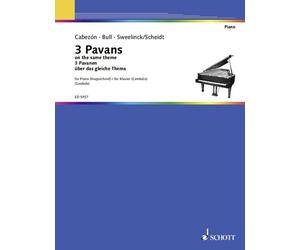 3 Pavans from the same theme piano (intermediate) Bull Schott Music Saddle-wire