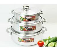 3 Pc Aluminium American Handi Caldero - Duth Pot - 20CM, 24CM, 26CM