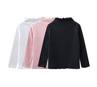 3 Pc Girls Sweatshirt Crewneck Pullover Girl Christmas Sweatshirt for Age 3-8 Years Long Sleeve for Girls Cute Graphic Print Basic Tops Hoodies for Girls 3-12 Spring Fall Casual Trendy (4-5 Years)