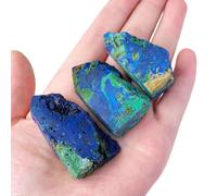 3 Pc Malachite Crystal Wand Azurite Point Healing Crystals 1.6"-2.4" Cluster Geodes Raw Rock Natural Blue and Green Quartz Gemstone Spiritual Gifts Ornament