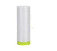 3 PC Pre-Taped Masking Film Drop and Cloth Plastic Cover Sheets Transparent Floor Carpet Protector for Furniture Car Painting for Furniture(1.1M)