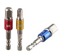 3-Pc Socket Extension Rod Kit for 1/4 3/8 and 1/2 Inch Drive Systems Works with Standard Ratchet Wrenches Socket Wrenches and Torque Tools