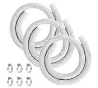 3 Pcs 1.25 inch x 59 inch Pool Pump Hose Replacement - for Intex 607, 637 Pool Filter Pumps (330, 530, 1000 GPH) Compatible with Use 1 1/4 Diameter Hoses All Above Ground Pool Filter Pumps - White