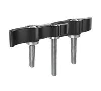 3 Pcs 1/4 * 17mm T-Type Adjustable Knobs Handle Clamping Lever Quick Release Locking Rotating Bolt Black/Red(1/4 * 17mm-Black)