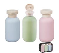 3 PCS 100 ML Squeeze Travel Containers Portable Travel Refillable Squeeze Bottles Leakproof Empty Travel Size Bottles for Shampoo Lotions Cream Body Wash Conditioner Travel Accessories (100ML)