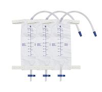 3 PCS 1000ML Urinary Drainage Bag Latex Free Urine Leg Bag with Anti-Reflux Valve