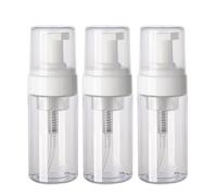 3 Pcs 100ml 3.4oz Clear Plastic Foam Pump Bottles Refillable Travel Soap Dispenser Pump Bottles Containers for Hand Soap Shampoo Cosmetics Foaming Dispenser