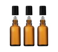 3 Pcs 100ml Essential Oil Roller Bottles Refillable Roll On Glass Bottles Empty Roller Ball Bottles Empty Perfume Sample Bottles for Lip Balms Gloss