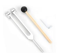 3 Pcs 128Hz Tuning Fork Aluminum Alloy Non-Magnetic Weighted Design with Tendon Reflex Hammer Frequency Device for Sound Vibration Therapy