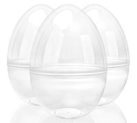 3 Pcs 14 Inch Giant Clear Easter Eggs Giant Transparent Easter Eggs Large Plastic Egg for Easter Gift Baskets Hunt Decor