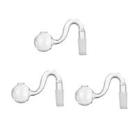 3 Pcs 14mm Borosilicate Glass Adapter Tubes, Male Glass Joint Replacement for Aromatherapy, DIY Projects and Lab Applications