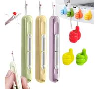 3 PCS 2-in-1 Needle Threader and 3 PCS Thumb Hook,Seam Ripper, Quick Threading Tool for Loose Threads or Needle Insertion,Portable Unpicker Sewing Tool, Stretchable Plug-in Sewing Needle Threader