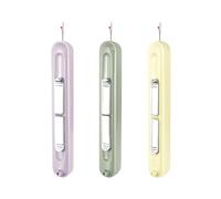 3 Pcs 2 in 1 Needle Threader Seam Ripper, Retractable Threader Plug-in Needle Threader and Thread Remover Tool for Sewing Embroidery Cross-Stitch Knitting, Portable and Compact Sewing Accessories