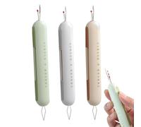 3 Pcs 2 in 1 Needle Threaders and Seam Ripper, Manual Needle Threader, Portable Needle Threaders Hand Sewing 2 in 1 Unpicker Sewing Tool and Needle Threader Tool for Sewing Crafting Quilting