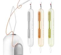 3 Pcs 2 in 1 Needle Threaders Seam Ripper, New Sewing Machine Needle Threader Tool, Dual-End Design for Easy Needle Threading and Stitch Removal, Hand Sewing Stitch Remover Tool for Knitting Projects