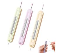 3 Pcs 2-in-1 Sewing Tool - Retractable Needle Threader & Precision Seam Ripper for Hand and Machine Stitching, Ideal for DIY and Tailoring Projects