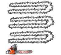3 PCS 20 inch Chainsaw Chain 0.325" Pitch 0.058" Gauge 76 Drive Links Chain Saw Chains Replacement for Blue Max 53543 8901 8902,Chainsaw Blade Compatible with Husqvarna Stihl Homelite Poulan