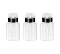 3 Pcs 200ml 6.8oz Nail Polish Remover Pump Dispenser, Push Down Empty Cleanser Bottles, Liquid Container Jars for Nail Art & Makeup Remover, Travel Friendly Nail Tool Set