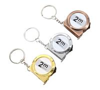 3 PCS 2M Mini Tape Measure with Keychain, Clear Markings & 3 Colors (Yellow, Silver, Rose Gold) - Portable Measuring Tool for Home, Office, DIY Projects, Drivers and Homeowners