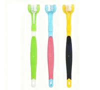 3 Pcs 3 Sided Toothbrush,Deep and Thoroughlyclean Autism Toothbrush,Comfortable Grip 3 Sided Toothbrushs Kids,Soft Sensory Toothbrushs Autism Kids,for Kid and Adults,Efficient Oral Care
