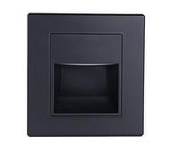3 Pcs 3000K Step Light Dimmable Indoor Outdoor Warm White Stairway Lighting for Outdoor and Indoor Stairs Home Theater Lighting Black Finish, Vertical3.5x3.4x1.3in