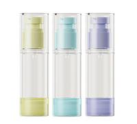 3 Pcs 30ml 1oz Airless Pump Bottles Travel Vacuum Cosmetic Cream Lotion Pump Bottles Soap Dispenser Toiletries Containers Organizer for Shampoo Liquid Foundation Essential Oil Blends