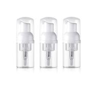 3 pcs 30ml 1oz Plastic Travel Foam Pump Bottle Travel Foaming Soap Dispenser Bottles Mini Soap Dispensers Cosmetic Containers for Hand Soap Shampoo Body Wash(Transparent)