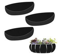 3 Pcs 36 Inch Hanging Basket Liners Wall Trough Liners Fabric for Wall Planters Felt Window Box Non-Woven Hanging Plant for Planters Flower Garden Fence Window Outdoor Wall Basket Avoid Bird Nesting